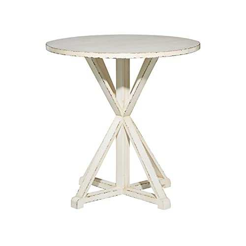 Deco 79 Wood Side End Accent Table End Table, Side Table 29" x 29" x 31", White by deco 79 - Used condition - Image 6
