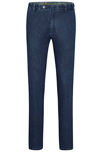 MEYER Pantalon Homme Oslo High Performance - 1-4122 Dark-Stone - Chino de Voyage en Denim Coolmax