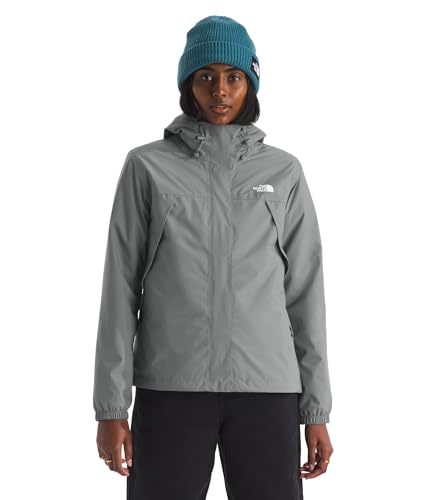 The North Face Women's Antora Triclimate Jacket - Waterproof Shell, Warm Inner Fleece Layer, Adjustable Hood with Drawcord, Smoked Pearl, Small