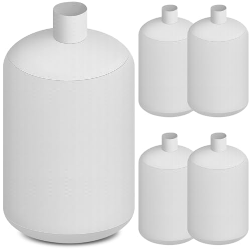 Pangda 5 Pack Insulation Removal Vacuum Bag Bulk 6 x 4 ft Heavy Duty Attic Low Dust Bag Holds 75 Cubic ft 400 Lbs Compatible with Insulation Hoses Easy-fill Spout & Lowest Dust Filter (White)