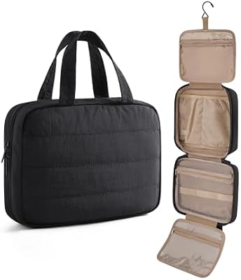 LIGHT FLIGHT Travel Toiletry Bag - Hanging Makeup Organizer for Women & Men