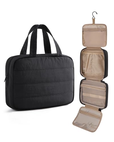 LIGHT FLIGHT Travel Toiletry Bag - Hanging Makeup Organizer for Women & Men
