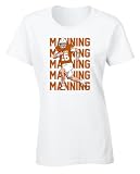 Tenacious Tops White Texas Arch Manning Text Pic Womens T-Shirt Adult Medium