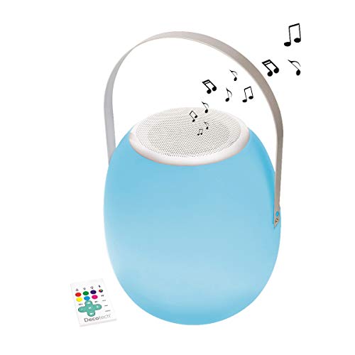Lexibook Decotech Enceinte Bluetooth nomade et lumineuse - 8W - résistance à l’eau - batterie rechargeable - blanc/multicolor - BTL710 Cover