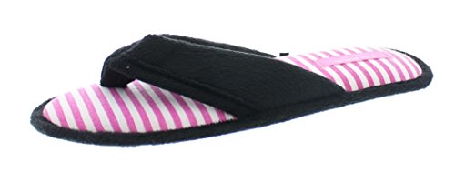 Isaac Mizrahi New York Womens Memory Foam Thong Slide Scuffs Flat Slippers Shoes