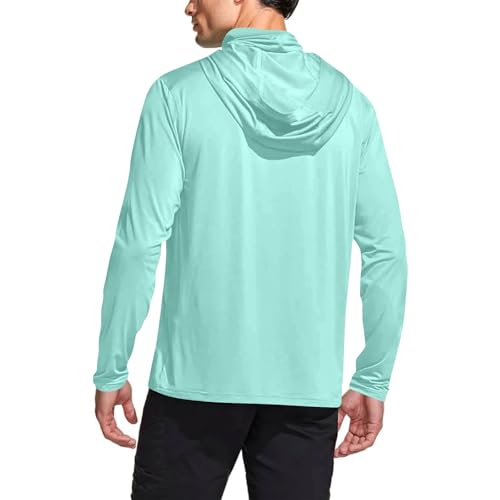 Mens Long Sleeve Sun Protection Shirts with Mask Fishing Shirts for UPF 50 Rash Guards Cooling Hiking Breathable Shirts2