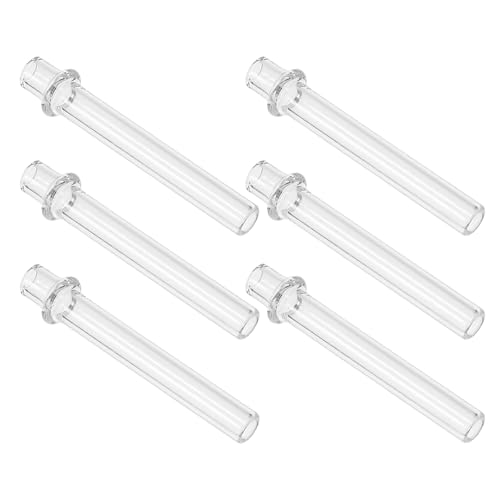 WEKADRIN Lot de 6 Tubes pour Lampe à Huile en Verre Accessoires pour Lampes à Pétrole Porte-Mèche Résistant à Haute Température Pièces de Rechange pour Entretien