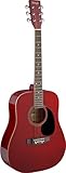 Mástil: Nato Guitarra acústica de auditorio Stagg, rojo