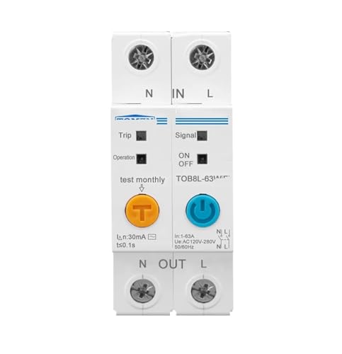 Compteur d'énergie intelligent monophasé 63A avec disjoncteur et protection fuites