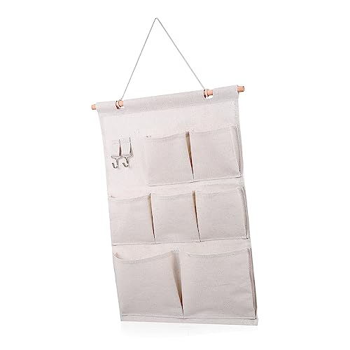 JECOMPRIS Hanging Storage Organizer with Multi Pockets Space Saving Wall Pocket for Easy Access to Remotes Jewelry and More Versatile Design for Front Door Wall Use