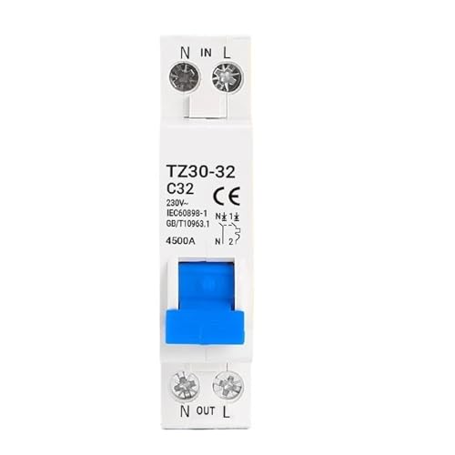 Disyuntor MCB TZ30-32 DPN 1P+N 10A interruptor automático doméstico magnetotérmico riel DIN