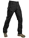 HARD LAND Men’s Waterproof Military Pants Ripstop Lightweight Work Cargo Pants with Elastic Waist BDU Black Size 36W×32L