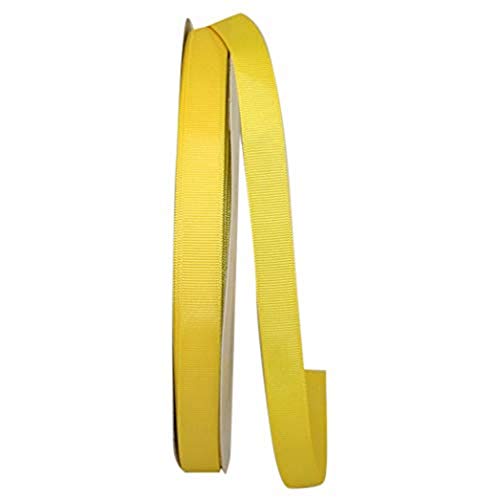 Reliant Ribbon 4900-079-03C Grosgrain Style Ribbon, 5/8 Inch X 100 Yards, Yellow