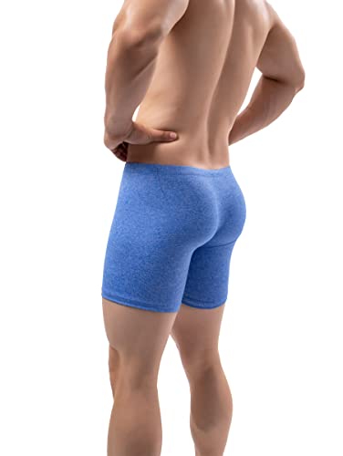 Ikingsky Men's Long Leg Boxer Briefs Sexy Bulge Trunks No Ride Up Underwear Soft Men Underpanties (X-Large, 7 Pack) #TOP3