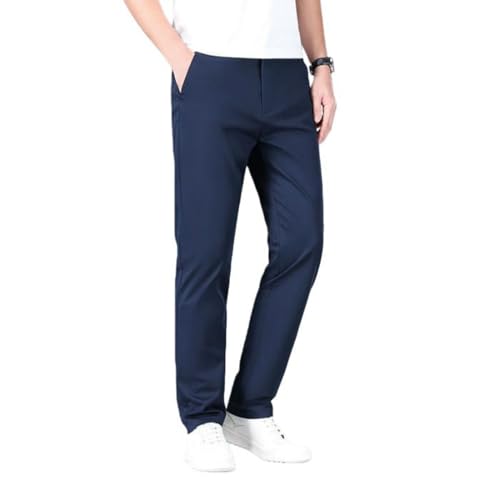 Pantalon léger décontracté homme bleu 42 idéal pour terrasses et vacances