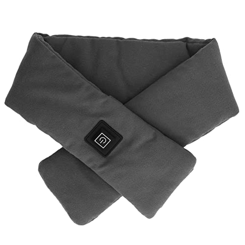 TITA-DONG Heating Scarf, Rechargeable Reated Reck Scarf, Cordless Neck Heating Pad, Washable Skin Friendly Electric Heated Scarf with 3 Adjustable Gears for Adults Children Elderly (Grey)