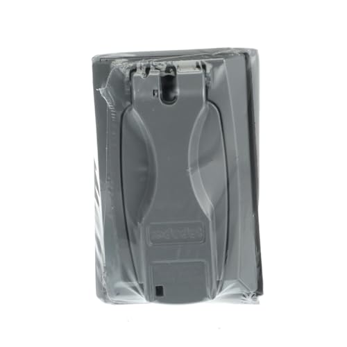 Red Dot DCCU Red Dot Universal Flip-Lid Weatherproof Receptacle Cover, 1 Gang, Silver