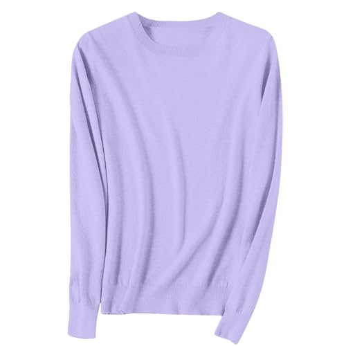 Image of Cashmere Jumpers Ladies Light Sweaters for Women Long Sleeve Crew Neck Lightweight Soft Knitted Pullover Knitted Blouse Christmas Ski Oversized Cranberry Sweater Hiking-Essentials Pullover for Mom