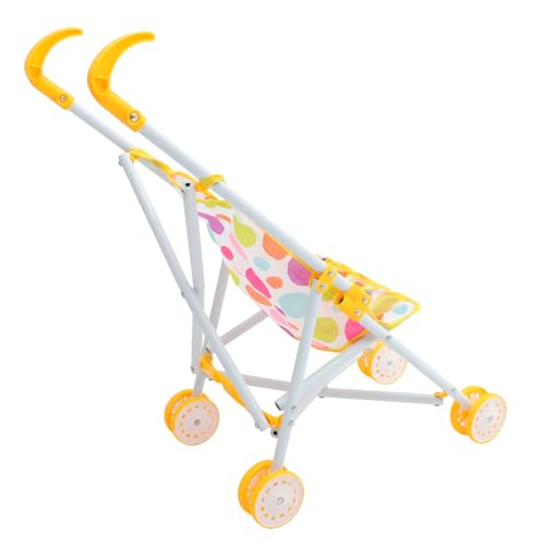 VANZACK Realistischer Puppenwagen Toy Stroller mit Weichem Griff und Leichtgängigen Rädern für Rollenspiele und Kreatives Geeignet für Ab Jahren Fördert Soziale Entwicklung