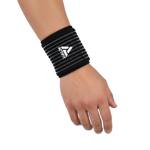 ACTIFIT Wrist Support with Adjustable Band – Compression Brace for Pain Relief, Sports & Gym – Free Size