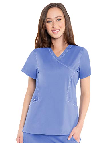 Med Couture Touch Women's Mock Wrap Top, Ceil, X-Small