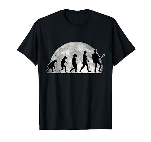 Guitarist Evolution Moon Electric Guitar Bass guitar T-Shirt, Black