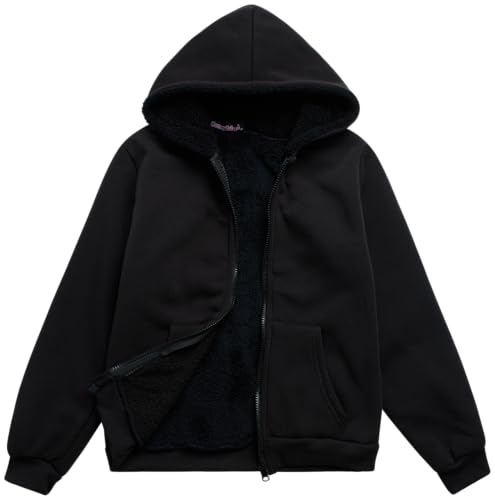 Coney Island Boys Hoodie - Cozy Soft Fleece Sherpa Lined Zip Up Hoodie Sweatshirt for Boys (Sizes Run Small: 4-16)3