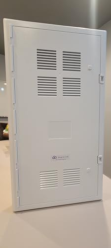 32-Inch Wall-Mount Media Enclosure, Network Distribution Box with Cable Management, White