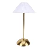 [Commodité rechargeable sans fil] Faites l'expérience véritable portabilité avec la batterie au lithium de 1 200 mAh offrant un fonctionnement sans fil prolongé, idéal pour se déplacer entre la chambre, le bureau, la crèche ou le salon, tandis que la base en métal assure la stabilité et le design élégant en tissu plissé améliore n'importe quel décor.