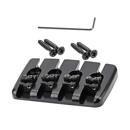 Guitare basse accessoire compatible pont métallique noir de rechange