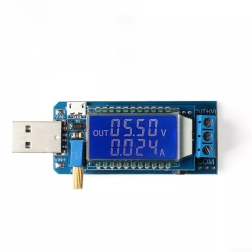 Image of USB Adjustable Boost DC Power Supply Module for 1.2V to 24V Output with Voltage Current Power and Time Tracking
