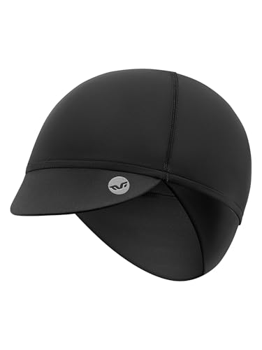 ROCKBROS - ROCKBROS Winter Cycling Caps for Women Windproof Cycling Hat Running Hat with Sun Visor Under Helmet Liner Black - -33%