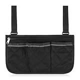 Azefnuhk Mobility Armrest Bags, Wheelchair Side Bag, Mobility Scooter Accessories with Zipper, Wheelchair Accessories for Walker, Rollator, Scooter, Mobilitys Chair Organizer with Multiple Pockets