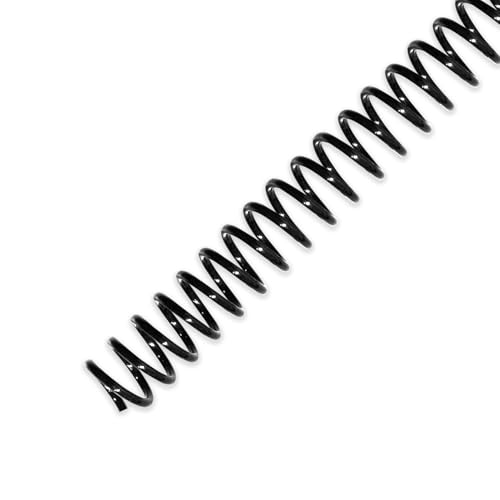 HOUYEE 100 Pack Plastic Spiral Binding Coils, 10mm (3/8"),75 Sheets Capacity,4:1 Pitch, 48 Loops, for Letter Size (Black)
