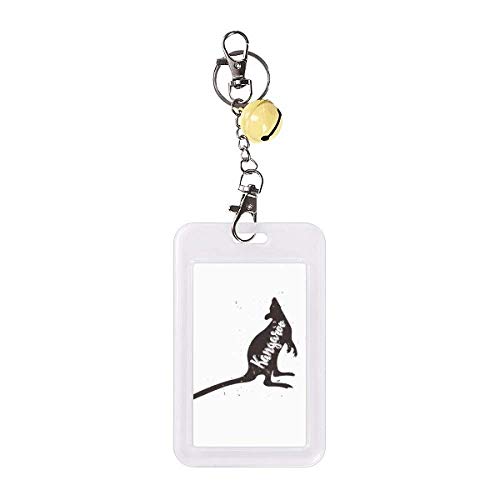 Badge kangourou anti-perte avec pochette de carte de crédit jaune