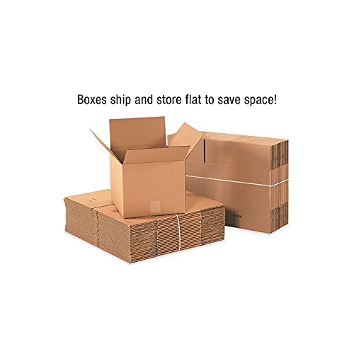 Image of Box USA 241812 Corrugated Cardboard Box 24 inch L x 18 inch W x 12 inch H, Kraft, for Shipping, Packing and Moving (Pack of 10)