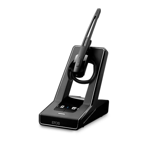 Image of Sennheiser SD Office ML (506009) - Single-Sided DECT Wireless Headset for Desk Phone and Skype for Business Connection, Noise-Cancelling Microphone, Multiple Wearing Styles (Black)