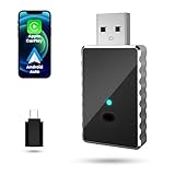 Wireless Apple CarPlay for iPhone & Android Auto Adapter for Android | 2-in-1 | Instantly Converts Wired to Wireless | Plug & Play | No Latency | Mini Size | USB Type-A & USB-C Extension