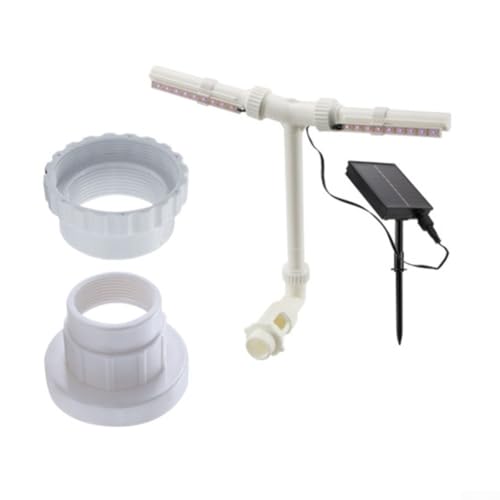 MoSundi Fontana da piscina con telecomando e 6 luci per modalità, fontana ad energia solare per piscine interrate e fuori terra, altezza del getto regolabile, bianco