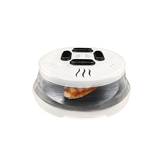 Magnetic Microwave Plate Cover Splatter Guard with Steam Vents and Strong MagnetsMicrowave Cover Keeps Microwave Oven Clean