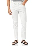 Anliegender Bund G-STAR RAW Herren 3301 Slim Fit Jeans, Weiß (white 51001-C669-110), 30W / 32L