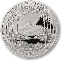 2013 S America The Beautiful White Mountain Deep Cameo Proof Quarter Seller Proof