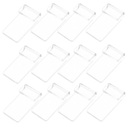 CORHAD 12pcs Clear Acrylic Vinyl Record Wall Rack Album Holder for Living Room Bedroom Home Decor Lightweight and Easy to Install Record Display Shelves