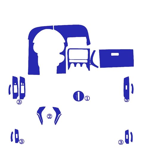 Kit Carbone Bleu pour Console Honda Fit Jazz 2003-2007