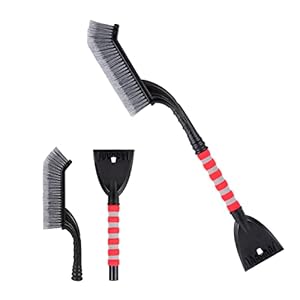 SNMIX Ice Scraper for Car Windscreen, 2-in-1 Ice Scraper with Snow Brush – Detachable, Ergonomic Foam Handle for Cars, Trucks and SUV