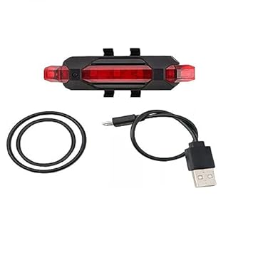 ShreNik Bicycle LED Tail Light USB Rechargeable Waterproof Cycle Rear Light Lamp Red 4 Flash Modes
