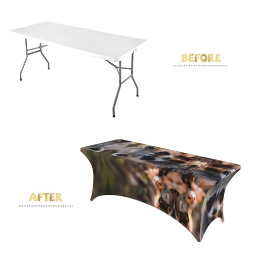 Nappe élasthanne raton laveur anti pli protection table - 5