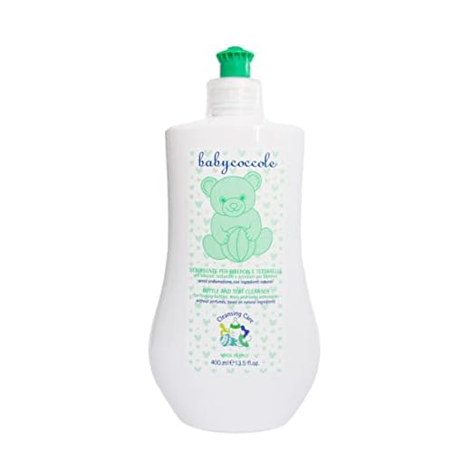 Babycoccole DETERGENTE PER BIBERON CIUCCI TETTARELLE Accessori e giochi per Bambini. Maxi formato 400 ml. Senza Profumazione, con enzimi e attivi naturali, rimuove i residui di cibo e sanitizza.