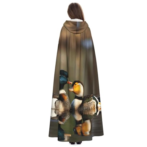 Cape de magicien à capuche imprimé colvert pour réussir son costume de vampire adulte - 5