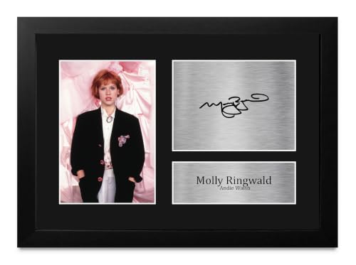 Foto firmada de Molly Ringwald en Pretty in Pink con marco A4 de HWC Trading